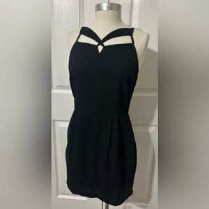 Line & Dot Women’s Black Strappy Mini Dress Sleeveless NWT Size M